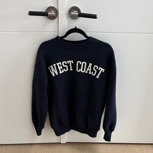 OAK + FORT Navy Graphic Sweatshirt